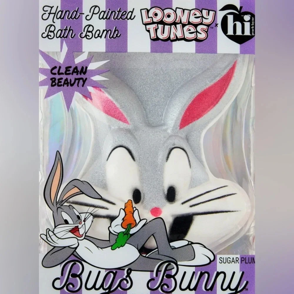 NWT Looney Tunes x Hi Peach Layne Bundle 3 Hand Painted Bath Bombs & Spa Box